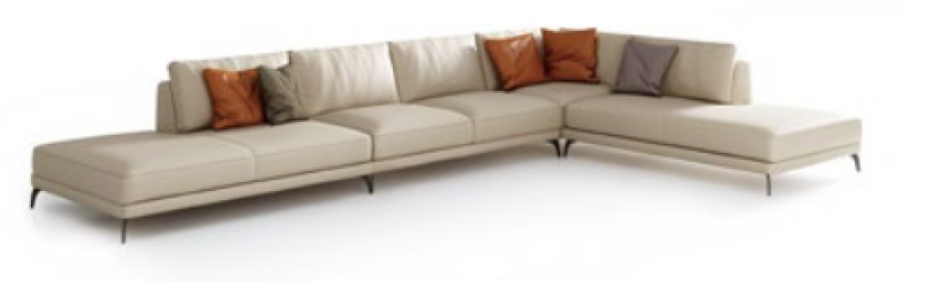 Living landscape L-shape Corner sofa Couch Design Upholstery Leather Suite Sofa