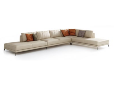 Living landscape L-shape Corner sofa Couch Design Upholstery Leather Suite Sofa