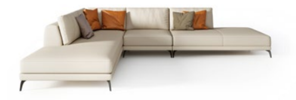 Corner sofa Upholstery Suite Living landscape decor L-shape designer sofa couch