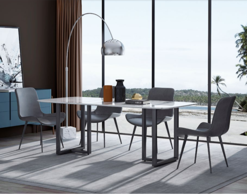 Design Dining room Group Table + 4 Chairs Seat Upholstery Deco Suite Tables