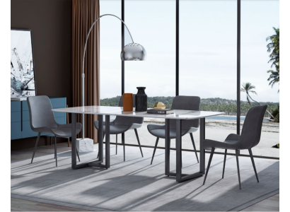 Design Dining room Group Table + 4 Chairs Seat Upholstery Deco Suite Tables