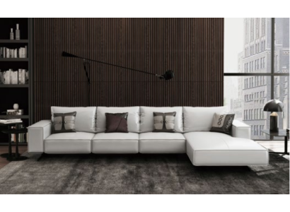 Modern Living landscape Corner sofa Couch Upholstery Leather Seat Corner Decoration Suite