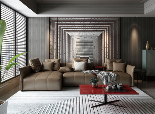 Living landscape Corner sofa L-shape Armchair Set Suite Modern Sofa Italy