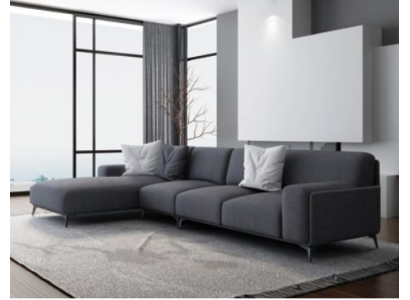 Living landscape Corner sofa L-shape Couch Seat Upholstery Set Suite Modern