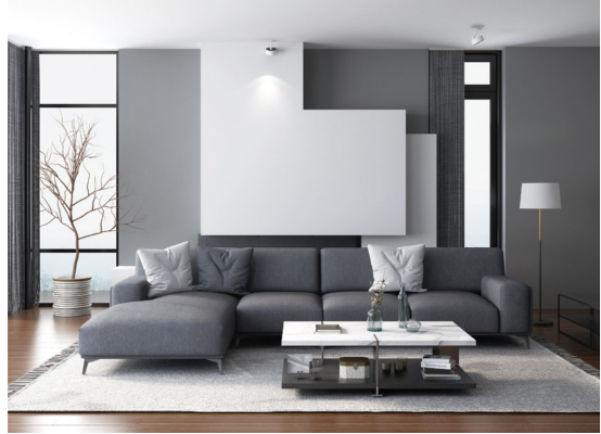 Living landscape Corner sofa L-shape Couch Seat Upholstery Set Suite Modern