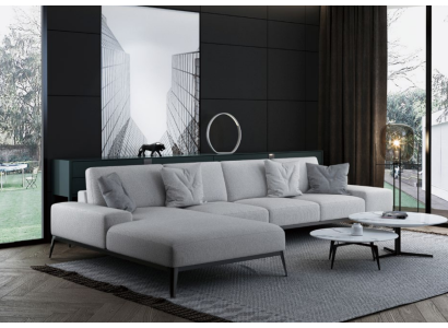 Italian Upholstery Seat Corner Leather Couch Modern Suite Living landscape