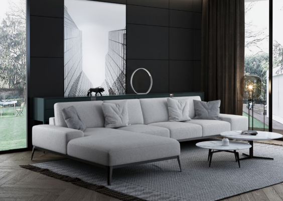 Corner sofa Upholstery Decor Suite Living landscape L-shape Designer Sofa Couch