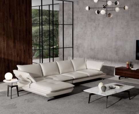 Italian Upholstery Seat Corner Leather Couch Suite Modern Living landscape