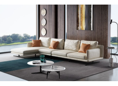Living landscape Corner sofa L-shape Armchair Decoration Set Suite Modern Sofa Leather