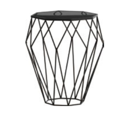 Design coffee table with side table 2 pieces. Set of stainless steel table sofa tables