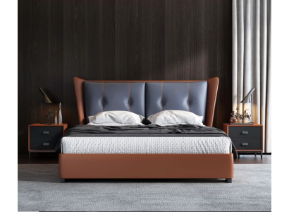 Italian Bedroom Beds Style Furniture designer Bed + 2 Bedside tables