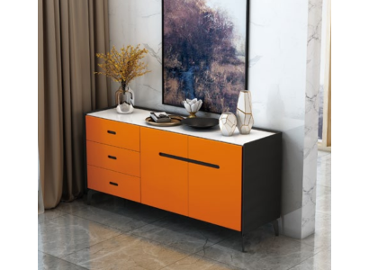 Italian Style Furniture High Chest of drawers Designer Wardrobe Cabinets Orange