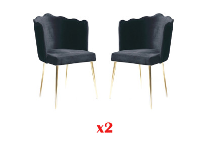 Dining room Suite Italian Luxury Furniture Chair Set 2X Chairs Group