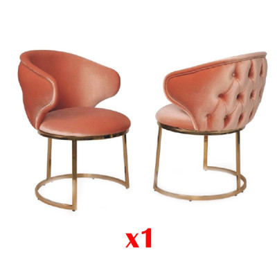 Dining room Chairs stainless steel Luxury Armchair Pink Armchair Living room