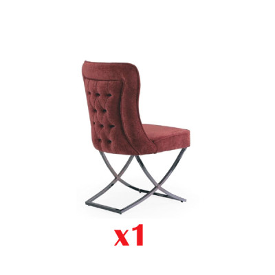 Dining room Chairs stainless steel Luxury Armchair Chair Red Chairs Living room