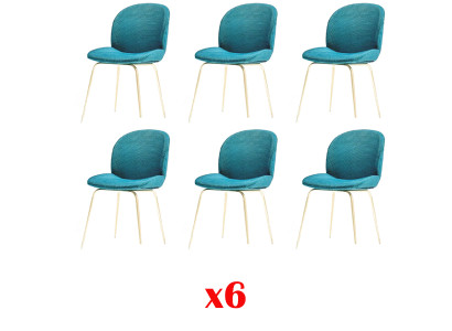 Green Armchair 6x Luxury Modern Dining room Chair Chairs Seat Modern Wood