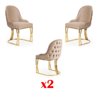 Chesterfield Chair Set Group 2x Armchair Chairs Suite Seat Upholstery