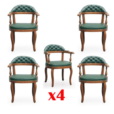 Dining room Suite Wood Modern Group Armchair Furniture 4 Chairs Armchair