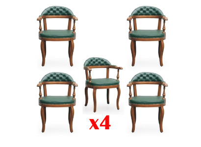Dining room Suite Wood Modern Group Armchair Furniture 4 Chairs Armchair