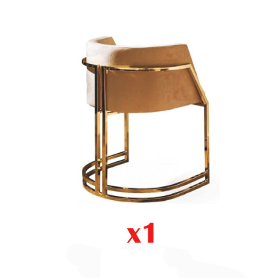 Luxury 1x Chair Dining room chair Armchair Living room chair Upholstered chair