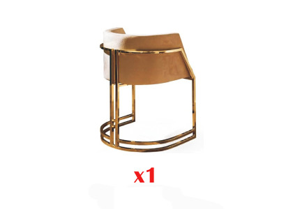 Luxury 1x Chair Dining room chair Armchair Living room chair Upholstered chair