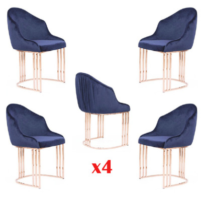 Designer Armchair luxury dining room 4x Chair Chairs Upholstery Textile Modern