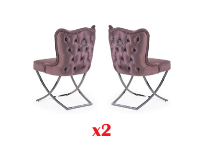 Dining Room Upholstery Chair 2x TV Lounge Club Leather Textile Seat