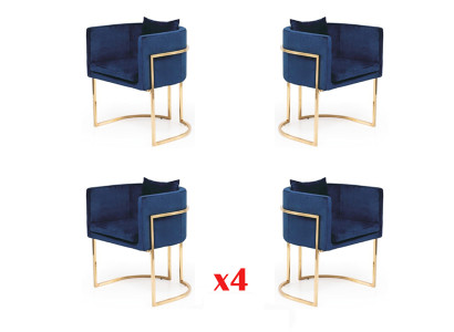 Chair 4x Upholstery Chair TV Lounge Club Suite Seat Armchair Dining