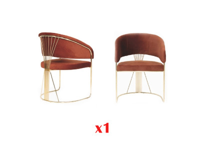 Dining room stainless steel 1x Chair Leather Chair Design Upholstery Chair Seat Lehn