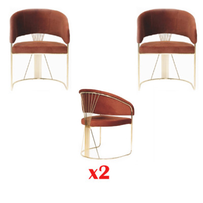 Suite Kitchen Living room Dining room Set Designer Chair Set 2x Chairs