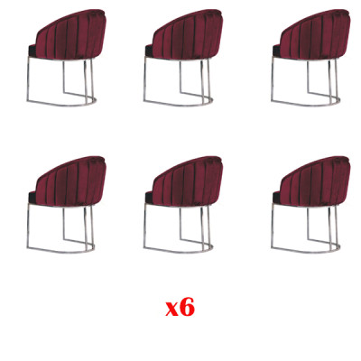 Suite 6x Chairs Upholstery Hotel Textile new Chair Set Group Chairs