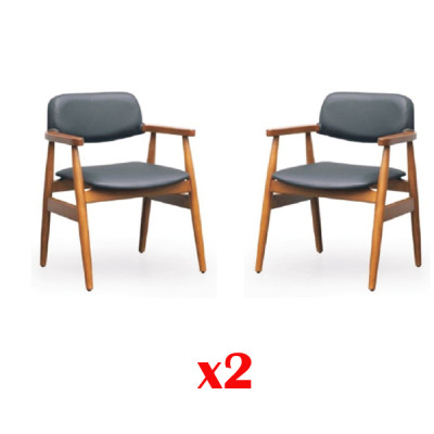 Suite Lehn Velvet Textile Chair Group Set Living Real Wood Dining room
