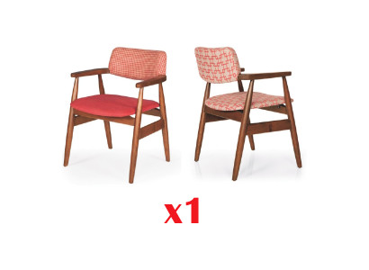 Dining room Chairs Lehn Textile Wood Modern Chair Seat Upholstery Suite