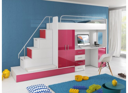 Loft beds Bunk bed Loft bed Blue Childrens room Beds Bunk bed Pink Bed new