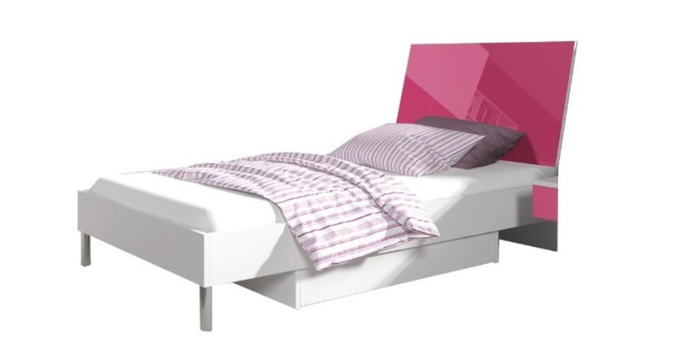 Pink Childrens room Set Bed Bedside table Wardrobe Desk Bookshelf new 5pcs.