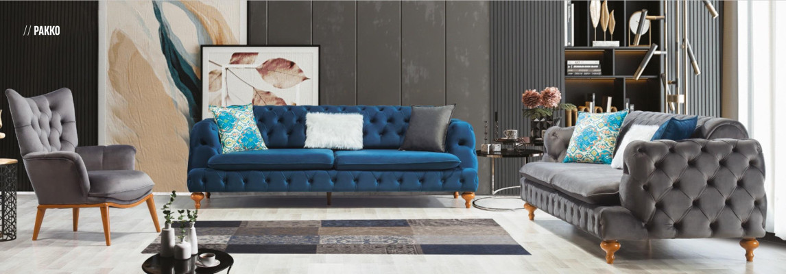 Luxury Chesterfield Couch Three Seater Black Couches Furnishings