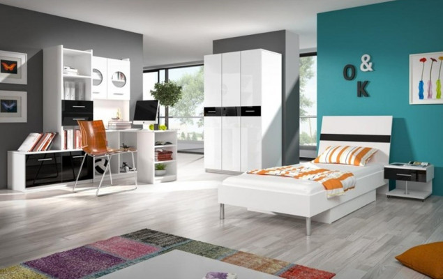 Wardrobe Cabinets Wardrobe High Gloss Clothes cabinets Childrens room White new