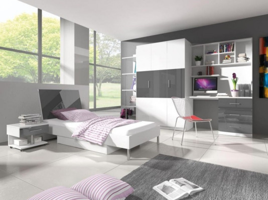 Gray Wardrobe Cabinets Wardrobe High Gloss Clothes cabinets Childrens room