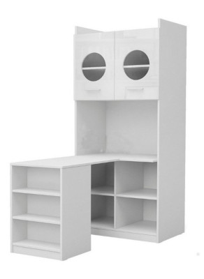 Modern Desk Wood Corner desk Youth Childrens room White Furniture Design