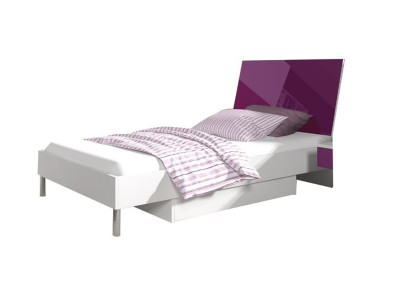 Childrens room Bed Bedroom Beds Single Bed Single Youth Room Purple Wood