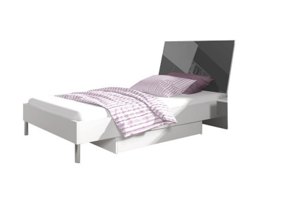 Childrens room Bed Bedroom Beds Single Bed Single Youth Room Gray Wood
