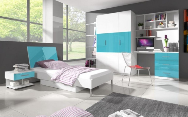 Office desk with drawers PC table modern style 2-piece desk wardrobe tables