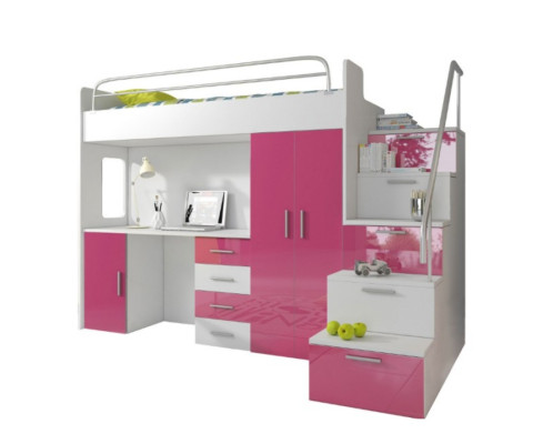 Double bunk bed Rosa Table Wardrobe Multifunction Bunk Loft bed Childrens room