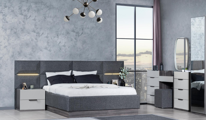 Luxury Bedside table Alt White 2x Bedside tables Set Wood Console 61x45x52cm