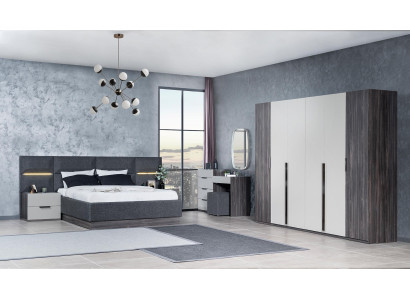 Bedroom Set Furniture Bed 2x Bedside table Wardrobe Furniture Complete Set 5pcs