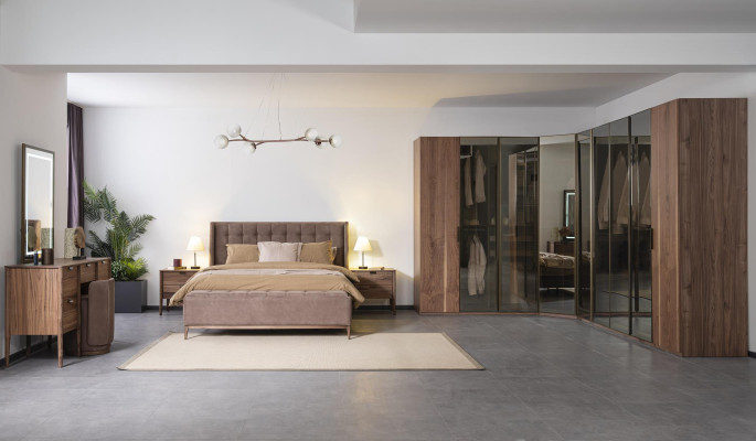 Bed Design Double bed Luxury Beds Upholstery Bedroom Furniture new material Wood