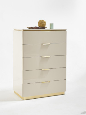 Chest of drawers Beige Wood Luxury Tall Cabinet Consoles Cabinets Furniture Sideboard Wardrobe