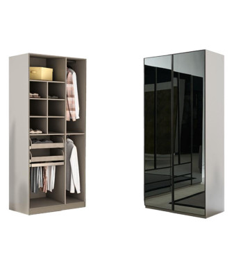 Wardrobe Wardrobe Multipurpose Wardrobe Gray Material Wood Cabinets