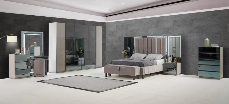 Luxury Bedroom 8-piece Set Complete's Room Furniture Bed Bedside table Wardrobe new