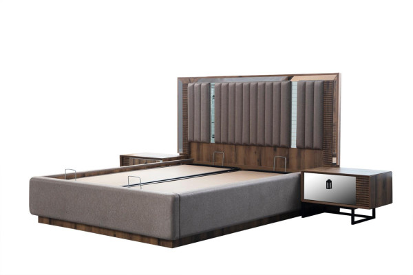 Bedside tables Bedside table Bedroom Consoles Side Wood Brown Luxury Furniture